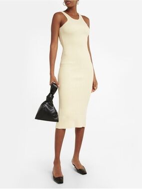 Buttercream ribbed Toteme dress - size small